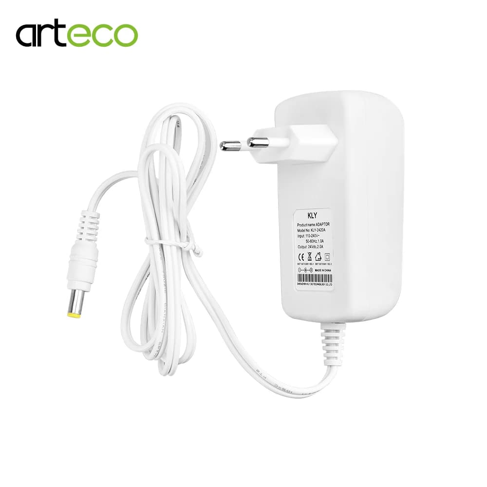 DC 12V 1A 2A 3A Alimentatore copertura bianca Trasformatore 24V Adattatore di alimentazione per stringa LED Striscia LED Barra luminosa Driver LED EU/US