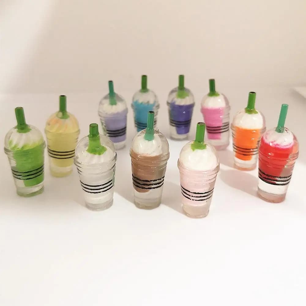 6 Pezzi Charm per Slime Mini Coppette Gelato in Resina Accessori per Slime Perline per Creazioni Fai-da-Te Scrapbooking e Artigianato