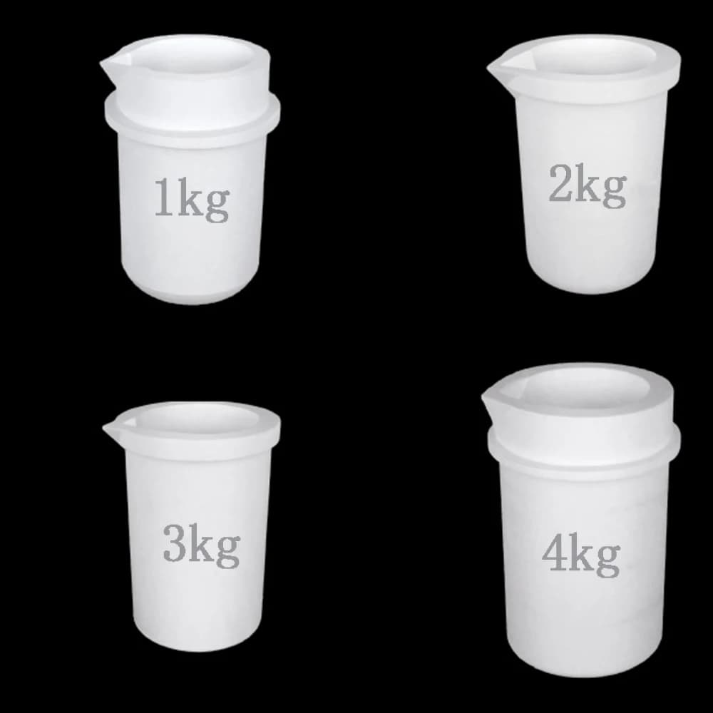 Ad alta Temperatura Di Silice Quarzo Crogiolo di Fusione Capacità di 1KG/2KG/4KG per Oro e Argento Strumenti E Attrezzatura Per Gioielleria