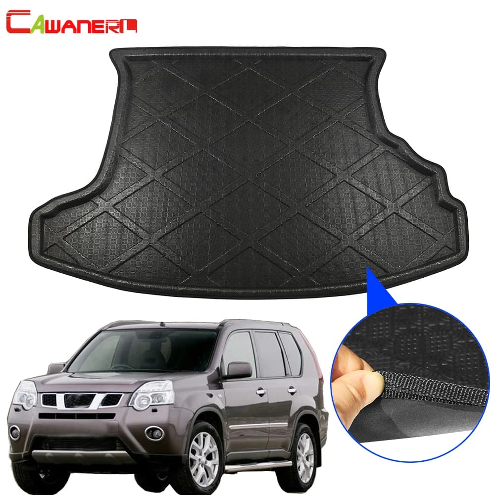 Cawanerl Car Trunk Mat Tray Boot Liner Rear Cargo Floor Carpet Mud Pad For Nissan X-Trail T30 2001 2002 2003 2004 2005 2006 2007