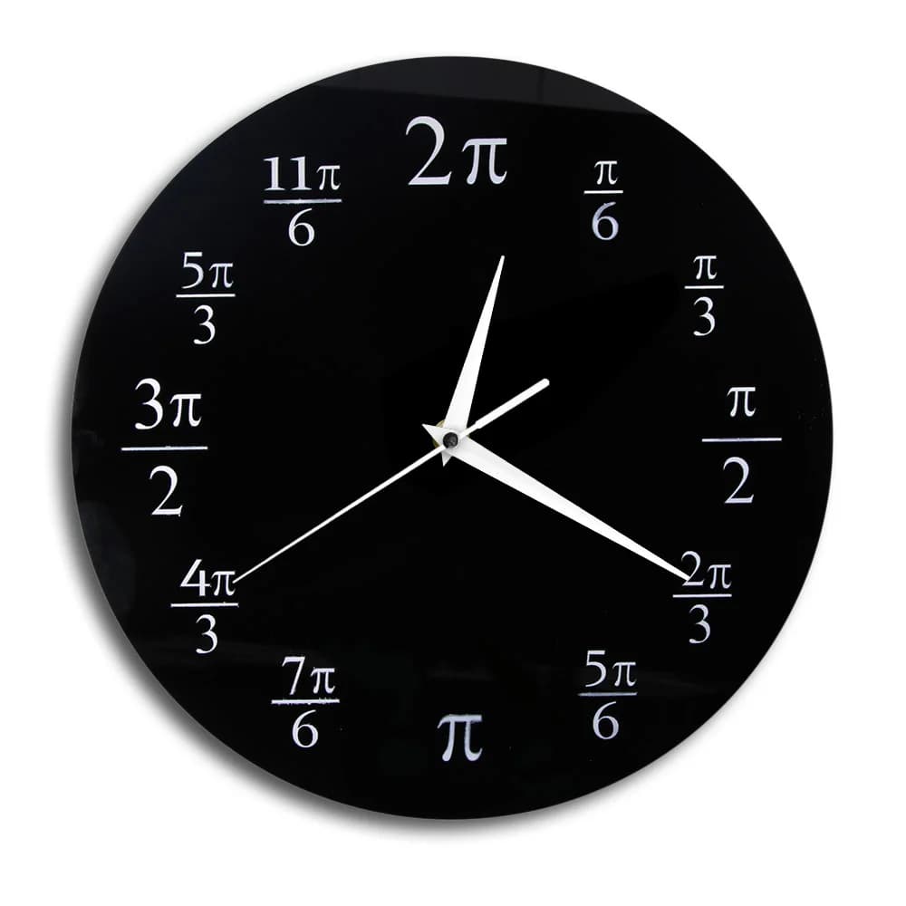 3.14 Pi orologio da parete matematica Pi Classroom Wall Decor nero acrilico Pop Quiz orologio da parete Home Decor Geek Nerd Math Chic Gift