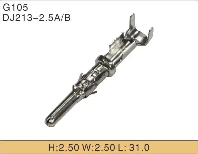 Il trasporto libero 100 pz 2.5mm per tyco crimp terminal auto sostituzione del connettore di 962971-1 DJ213-2.5A/B