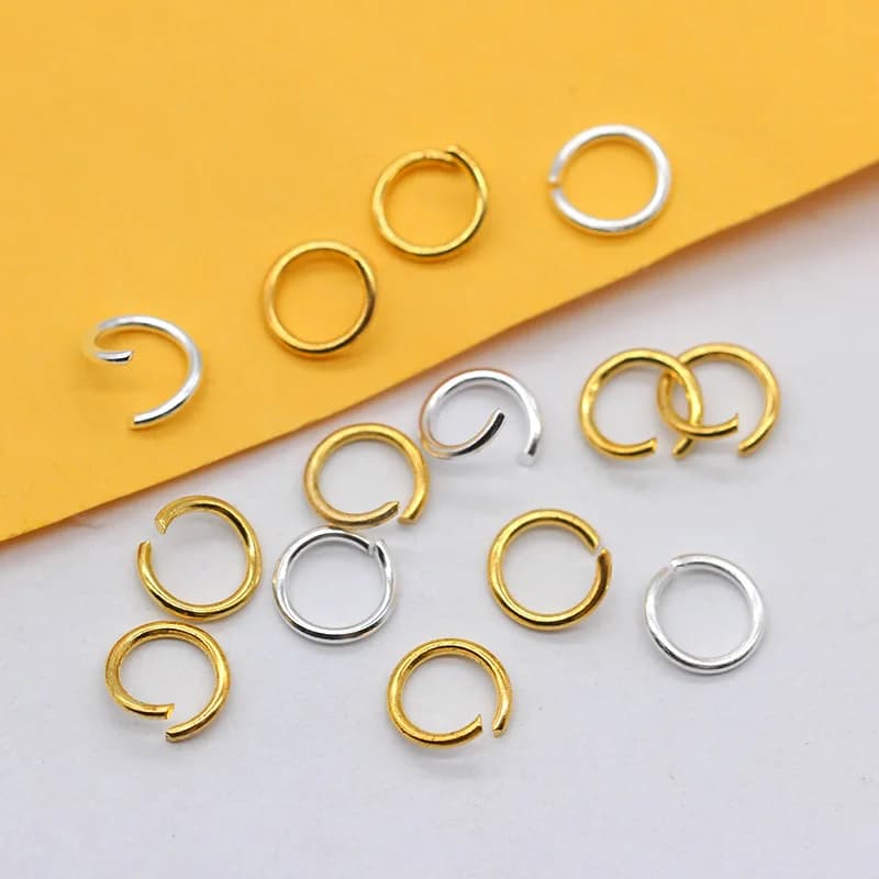 20gram 4/5/6/7/8 millimetri In Oro placcato Argento in acciaio inox Split Anelli di Salto aperto Connector Individuazione Dei Monili Della Collana Del Braccialetto Fibbie