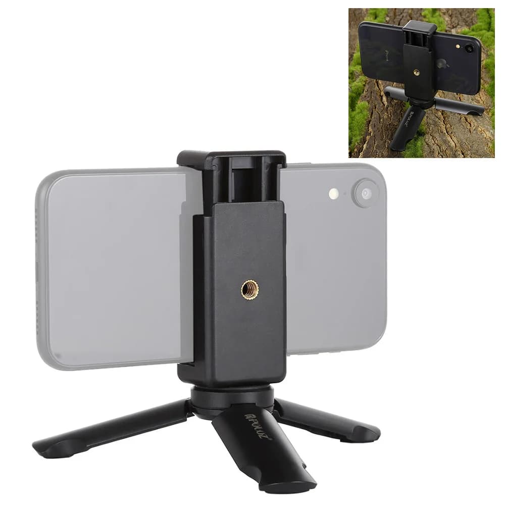 Supporto pieghevole portatile Treppiede in plastica Treppiede Staffa universale per morsetto per telefono Clip per supporto per smartphone per telefono Ipone Huawei