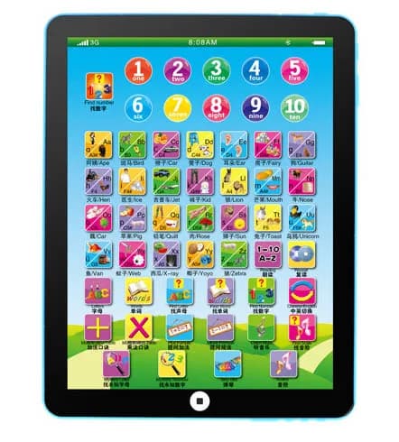 Giocattoli Educativi per Bambini 2-4 Anni, Tablet Musicale in Plastica 2021, Macchina per l'Apprendimento con Funzione di Lettura a Punti