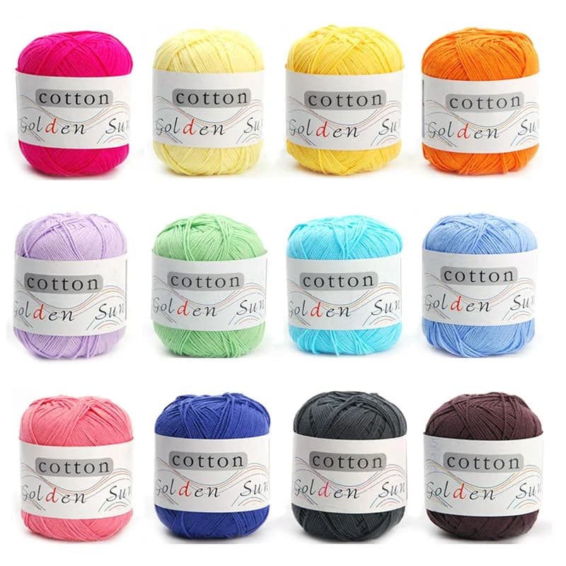 1 pz 50g naturale 100% cotone morbido filato per maglieria per bambini Anti-Pilling per maglieria a mano filato all'uncinetto