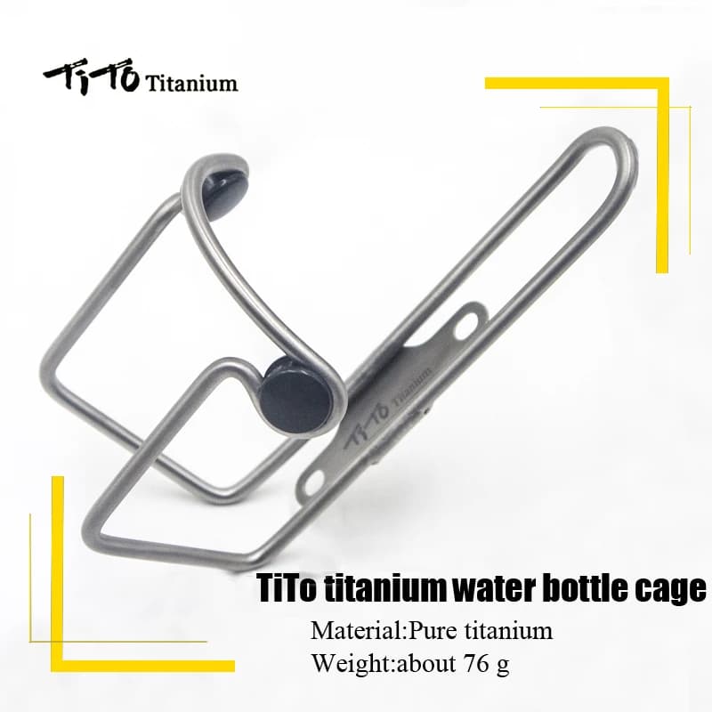 TiTo titanium lega Di mtb/bici da Strada Bottiglia Di acqua Della Bicicletta Della Gabbia Della Drink Water Bottle Holder Rack Accessori Bici Titanium lega bulloni