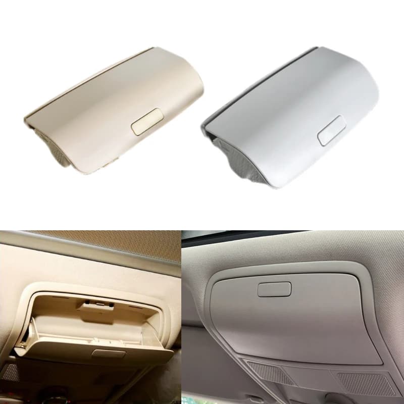 Custodia per occhiali da sole in plastica per auto Custodia per occhiali da sole Scatola di immagazzinaggio per VW Tiguan Golf Passat CC Jetta Scirocco Grigio / Beige