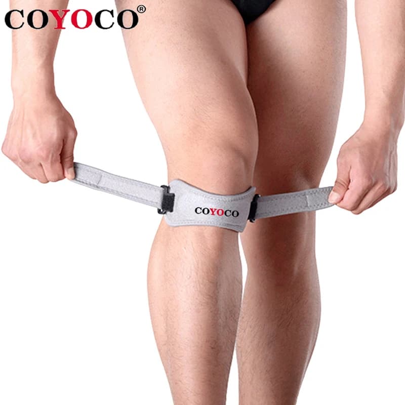 1 pz protezione rotulea regolabile tutore supporto per ginocchio ginocchiera COYOCO marca anti caduta bendaggio per lesioni protezione rotula grigia