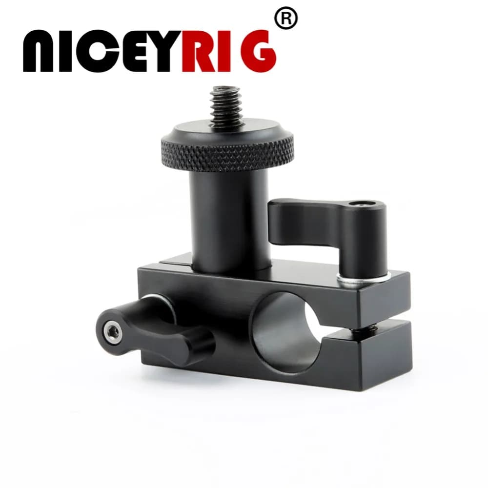 NICEYRIG 15mm Morsetto di Rod 1/4 "Asta di Supporto 1/4 Mount Mini 15mm Asta Staffa DSLR LED del Monitor Della Macchina Fotografica rig DSLR Spalla Rig Wing Nut