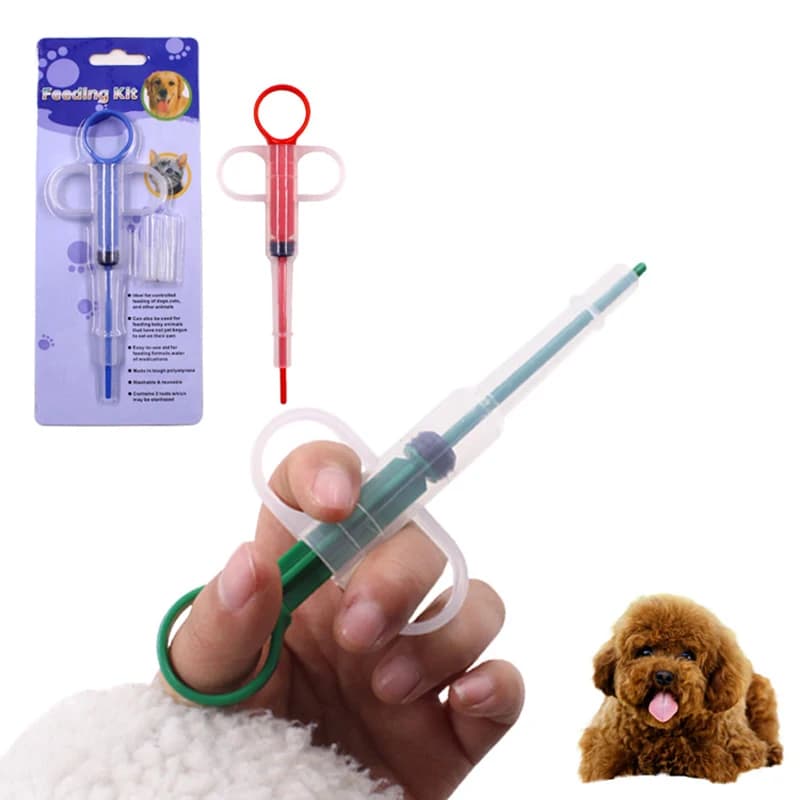Alimentatore portatile per animali domestici Kit di alimentazione dell'ago per animali domestici alimentazione del latte medicinale per cuccioli di gatto cane bottiglia d'acqua accessori per cani strumenti