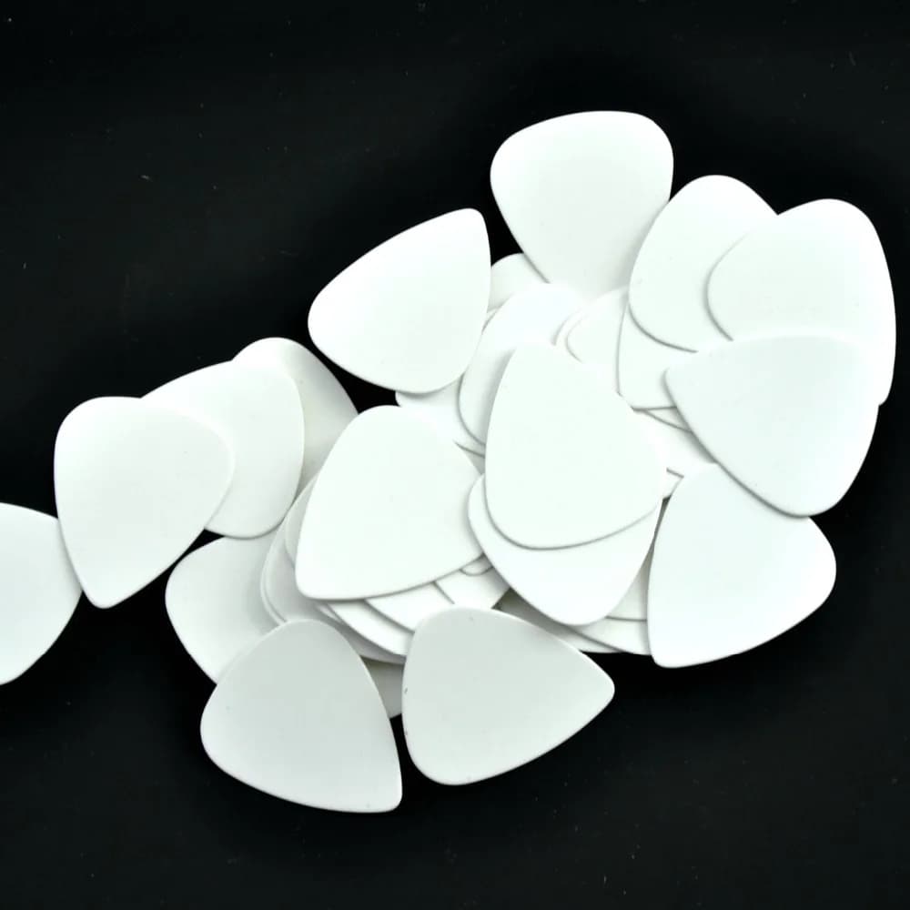 100 pz/lotto Celluloide Classic 351 Plettri per Chitarra Bianco Solido 0.46mm 0.71mm 0.96mm 1.5mm