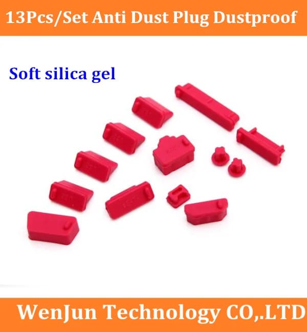 Soft gel di silice USB /VGA /RJ45 /SD /1394 /eSATA /Audio Dust Cover 13 pz/set spina antipolvere per PC Laptop/Computer /Router
