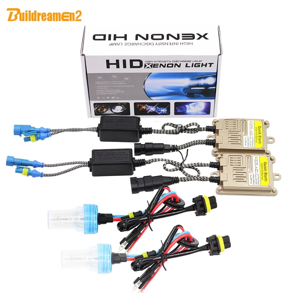 Buildreamen H1 H3 H7 H8 H9 H11 880 881 9005 9006 9012 55W HID Xenon Kit AC Zavorra Lampadina 3000K-8000K Auto Luce Faro Faro