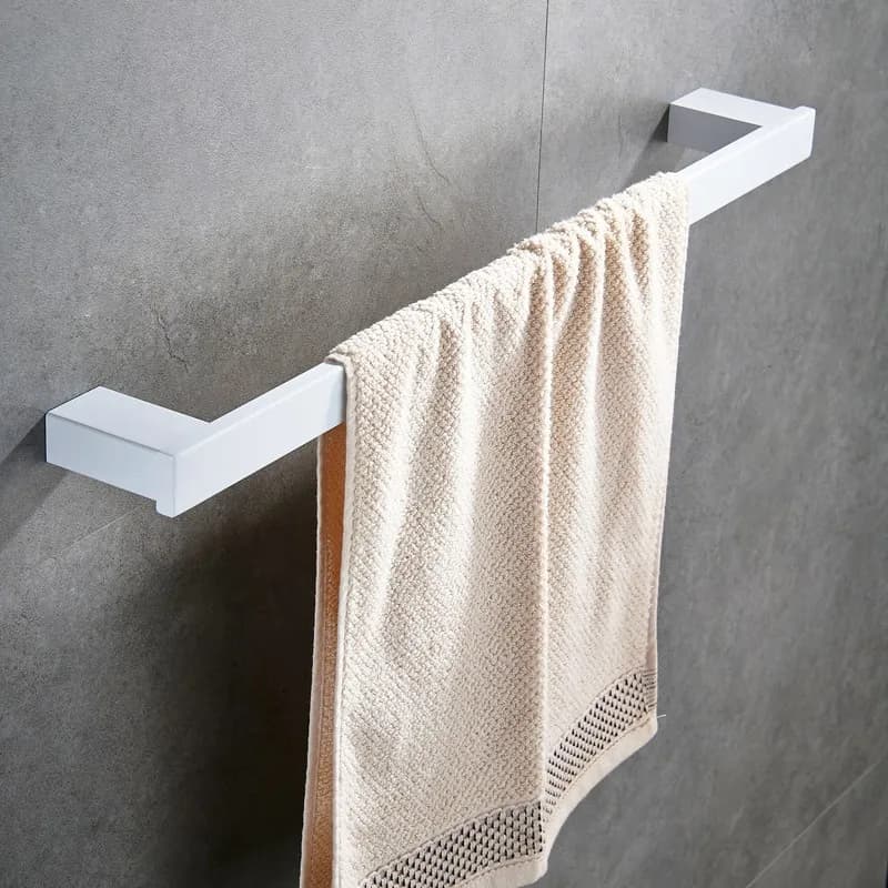 MTTUZK Stainless steel towel rack SUS304, towel rack, white shelf, bathroom hardware set, bathrobe hook, bathroom accessories with brush