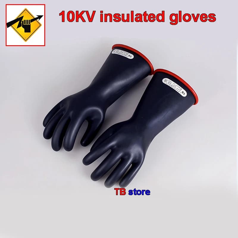 Guanti isolanti 7,5-10KV Livello 1 Guanti protettivi per elettricisti da lavoro dal vivo Guanti di sicurezza isolati con perdite in lattice naturale