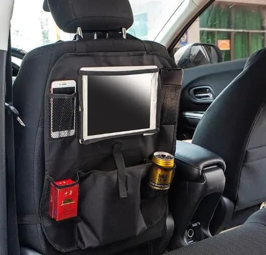 Organizer per schienale per seggiolino auto, borsa portaoggetti multitasche, supporto per tablet, accessorio per auto