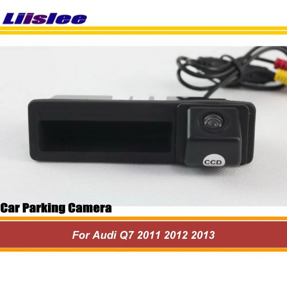 Telecamera posteriore integrata nella maniglia del bagagliaio per Audi Q7 2011~2013, telecamera di parcheggio posteriore HD SONY CCD III per portellone posteriore.