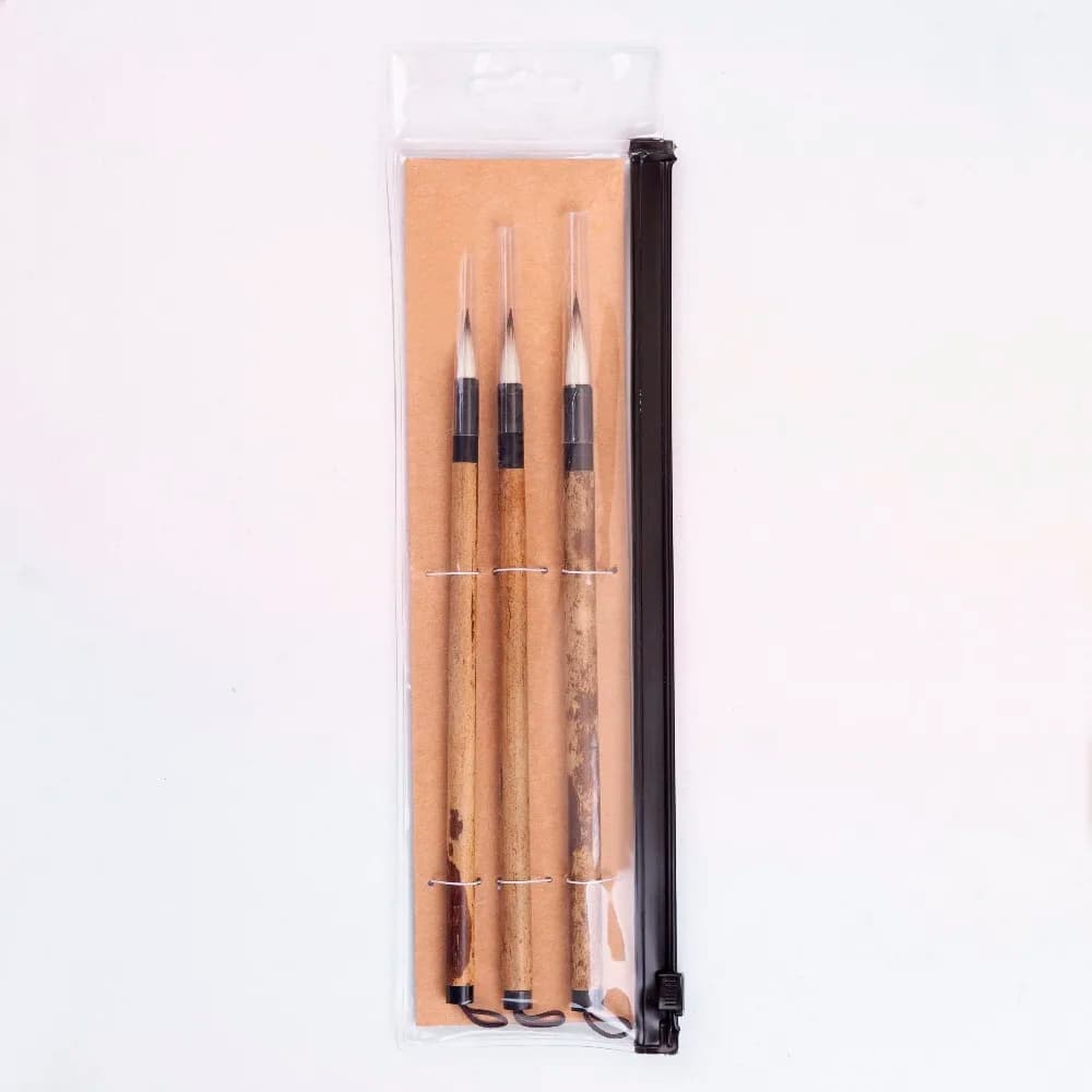 Artsecret High Quality 3PC/Set BPR-04 Pony Hair & Rabbit Vellus Bamboo Handle Chinese Painting Calligraphy Watercolor Brush
