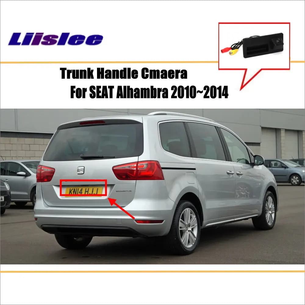 Telecamera Posteriore per Auto SEAT Alhambra 2010-2014, Telecamera di Retromarcia HD SONY OEM Integrata nella Maniglia del Portellone, Accessori Auto