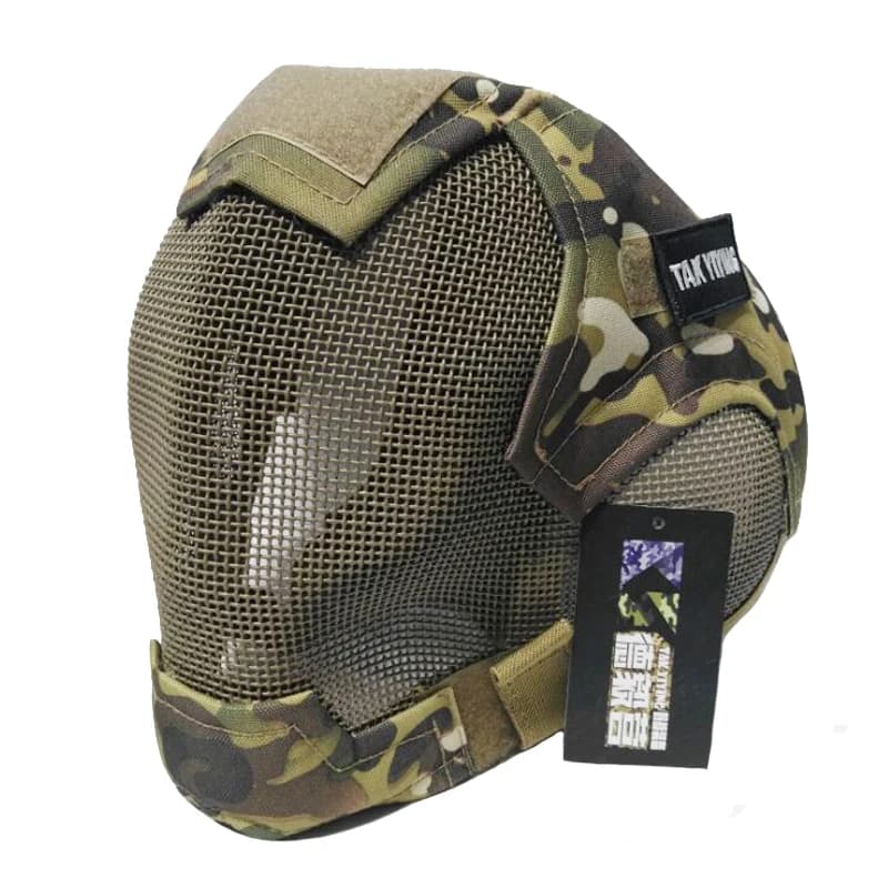 TAK YIYING Airsoft Mask Full Face Mask War Game Steel Mesh Paintbal Head Protective Mask hunting Full Cover V6 Mask