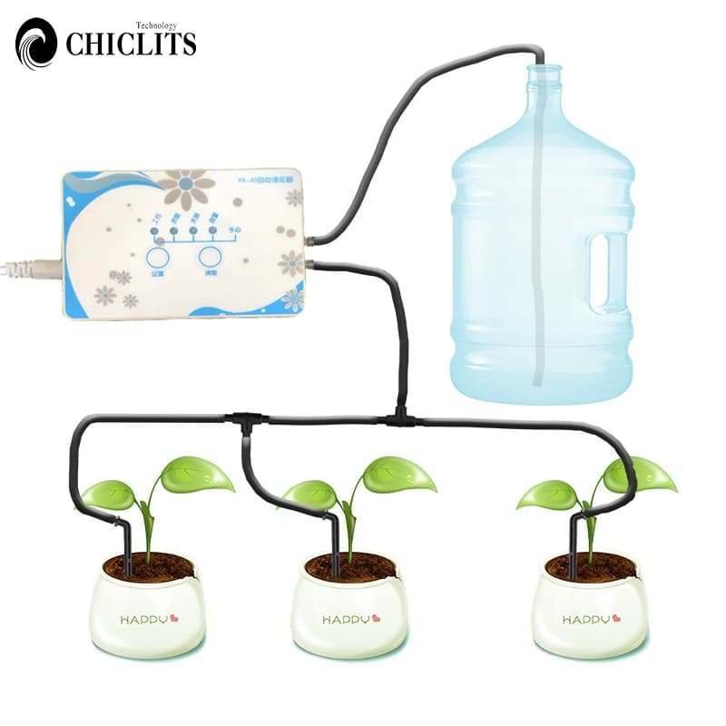 Dispositivo di irrigazione automatico domestico intelligente Strumento di irrigazione a goccia per piante da giardino Pompa dell'acqua timer Controller Kit di frecce Dropdhipping
