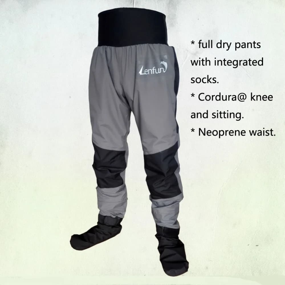 Pantaloni unisex Lenfun, pantaloni asciutti, pantaloni da paddle impermeabili canoa, paddle sailing,Kayak, Kayak da mare, Flatwater,Rafting