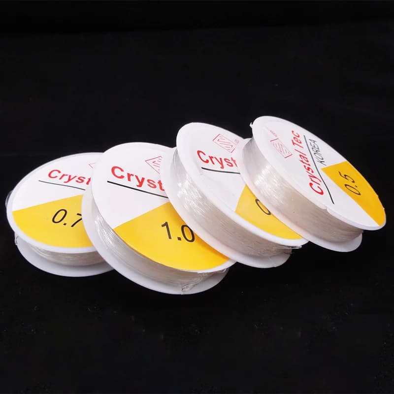 1 roll of 0.4-1.0mm Transparent Elastic Corda Elastic Corda Line Cable That Hand-made FAI Border Bracelet and Monile Necklace Accessories