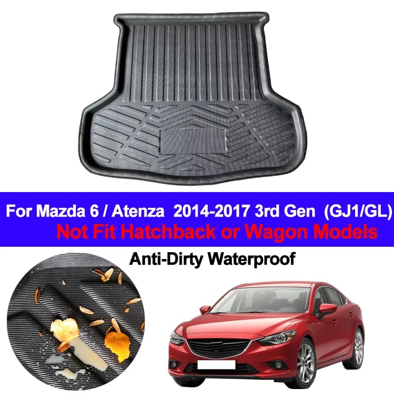 Posteriore Boot Cargo Liner Trunk Pavimento Zerbino Zerbino s Tappeti Vassoio Carpet Per Mazda 6 Atenza 2014 2015 2016 2017 3rd GJ1 GL 4 Porte Berlina
