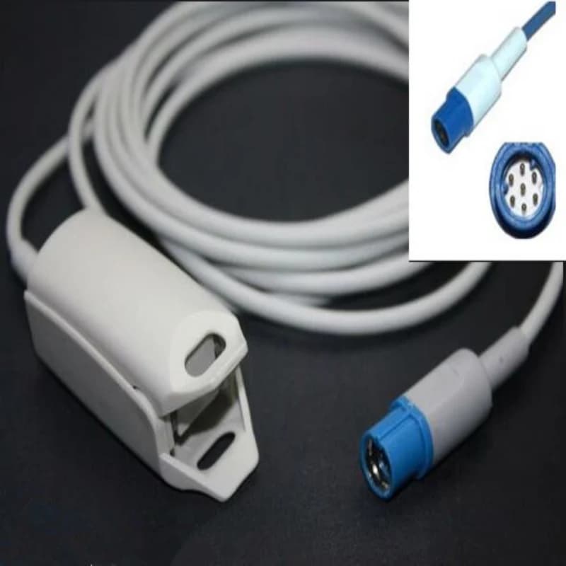 Compatible for Drager 7pin adult FingerClip Spo2 sensor probe pulsoxmeter Spo2 cable oxygen sensor TPU 3M/9ft