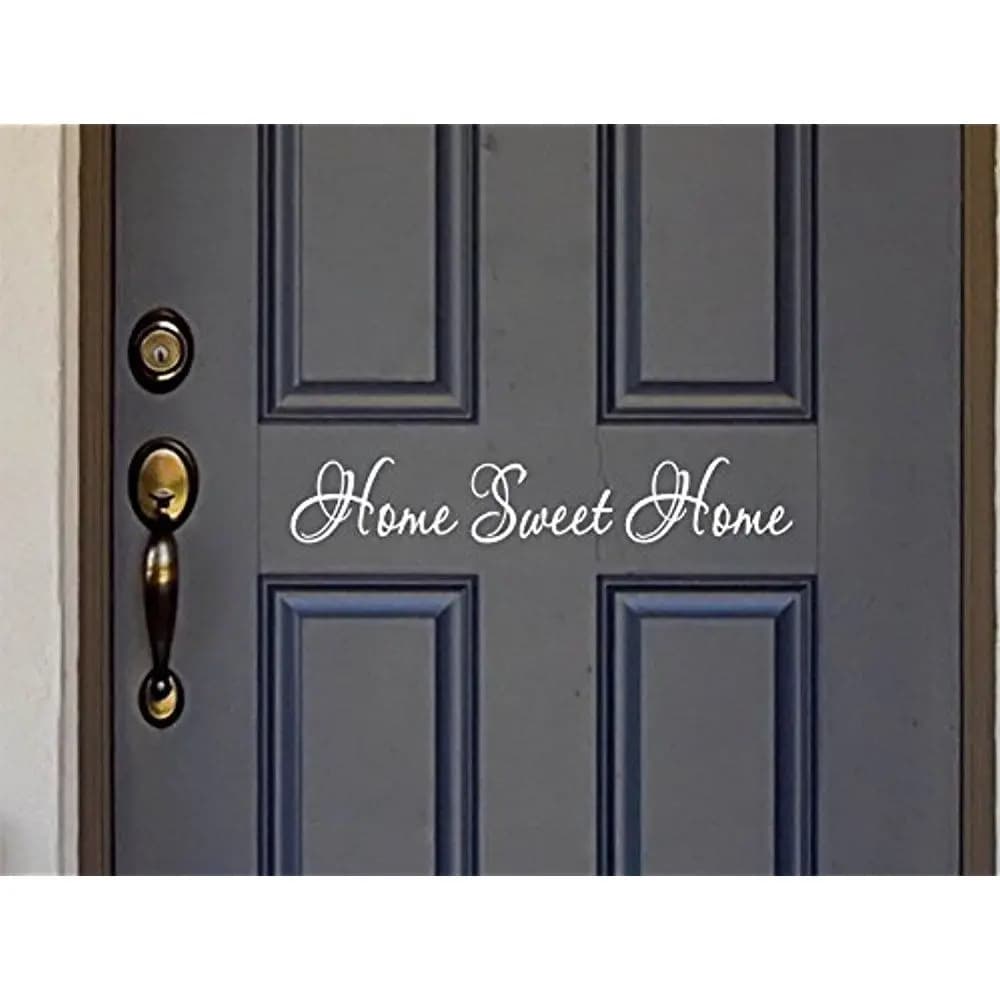 Wall decal quote house sweet word written in vinyl for entrance door or wall sticker