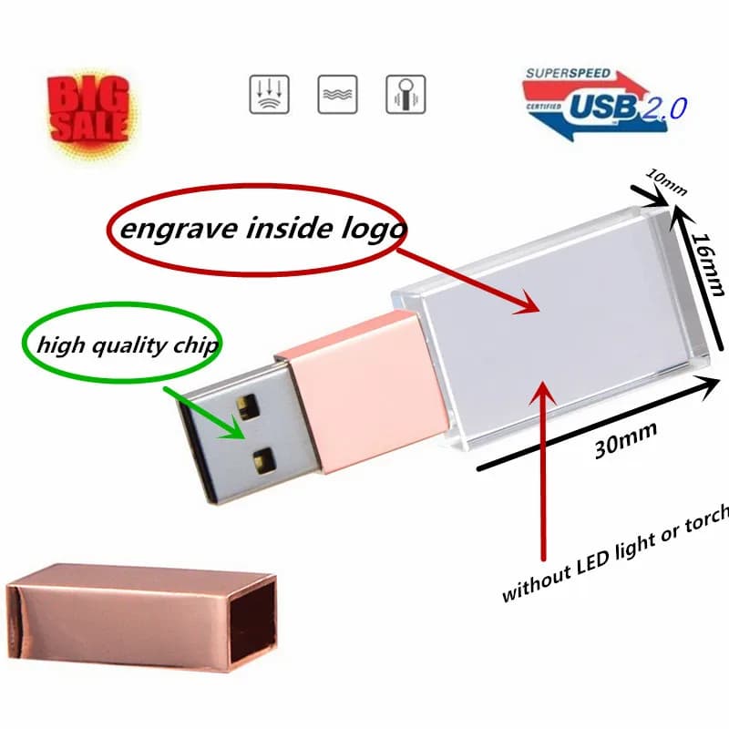 Tassa logo gratuita! New Elegant Rose Gold Hot Pink Crystal usb 2.0 memory flash stick pen drive (spedizione entro 24 ore)
