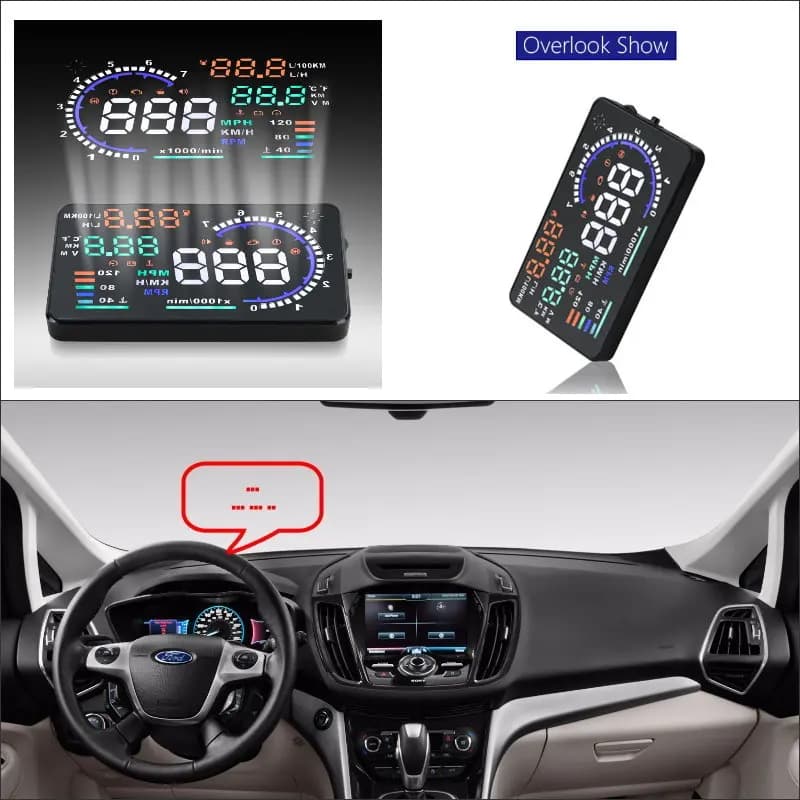 Display Head-Up HUD per Ford Max B-Max/C-Max/i-MAX/S-Max, Accessori Auto OBD, Schermo per Guida Sicura, Proiettore sul Parabrezza