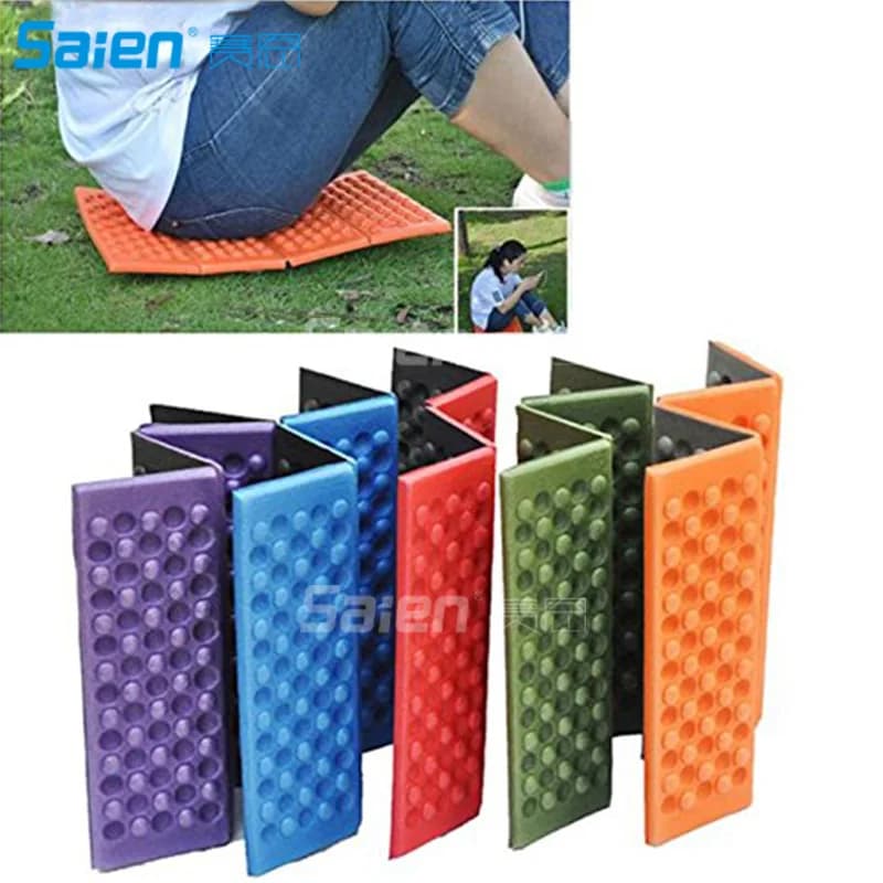 2 pieces folding outdoor camping mat yoga seat foam pillow XPE chair waterproof portable picnic mat