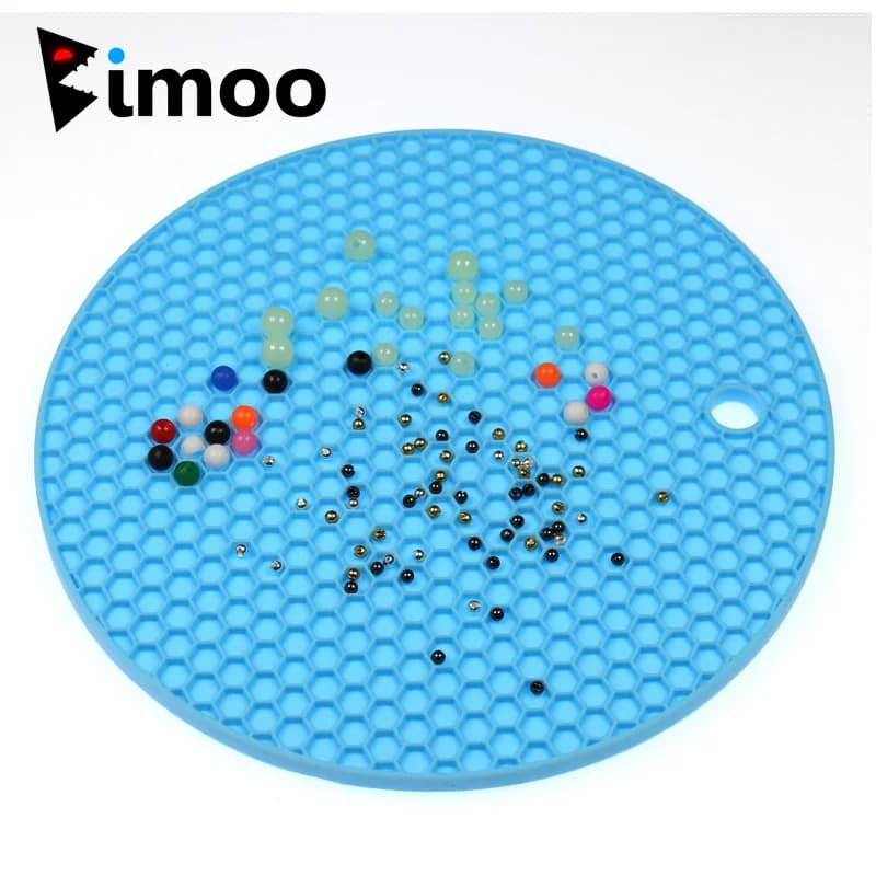Bimoo 17 CM X 17 CM Silicone Desk Top Fly Tying Bead Mat Beads Holder Fly Tying Materiali
