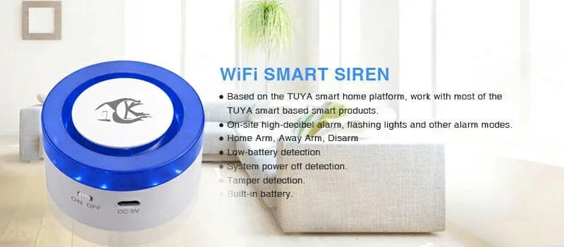 Sistema di allarme di sicurezza domestica intelligente WIFI wireless con sensore di fumo Rilevatore PIR Contatto porta sirena WIFI