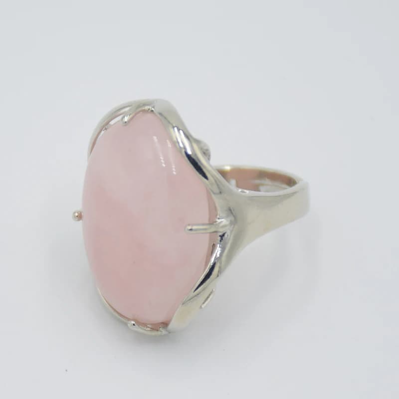 Nuovo Argento Placcato Ovale Della Miscela-Pietra di Cristallo Ridimensionabile Quarzi Delle Donne Anelli di Barretta di Apertura Gioelleria raffinata e alla moda Chakra Festa di Nozze Anello