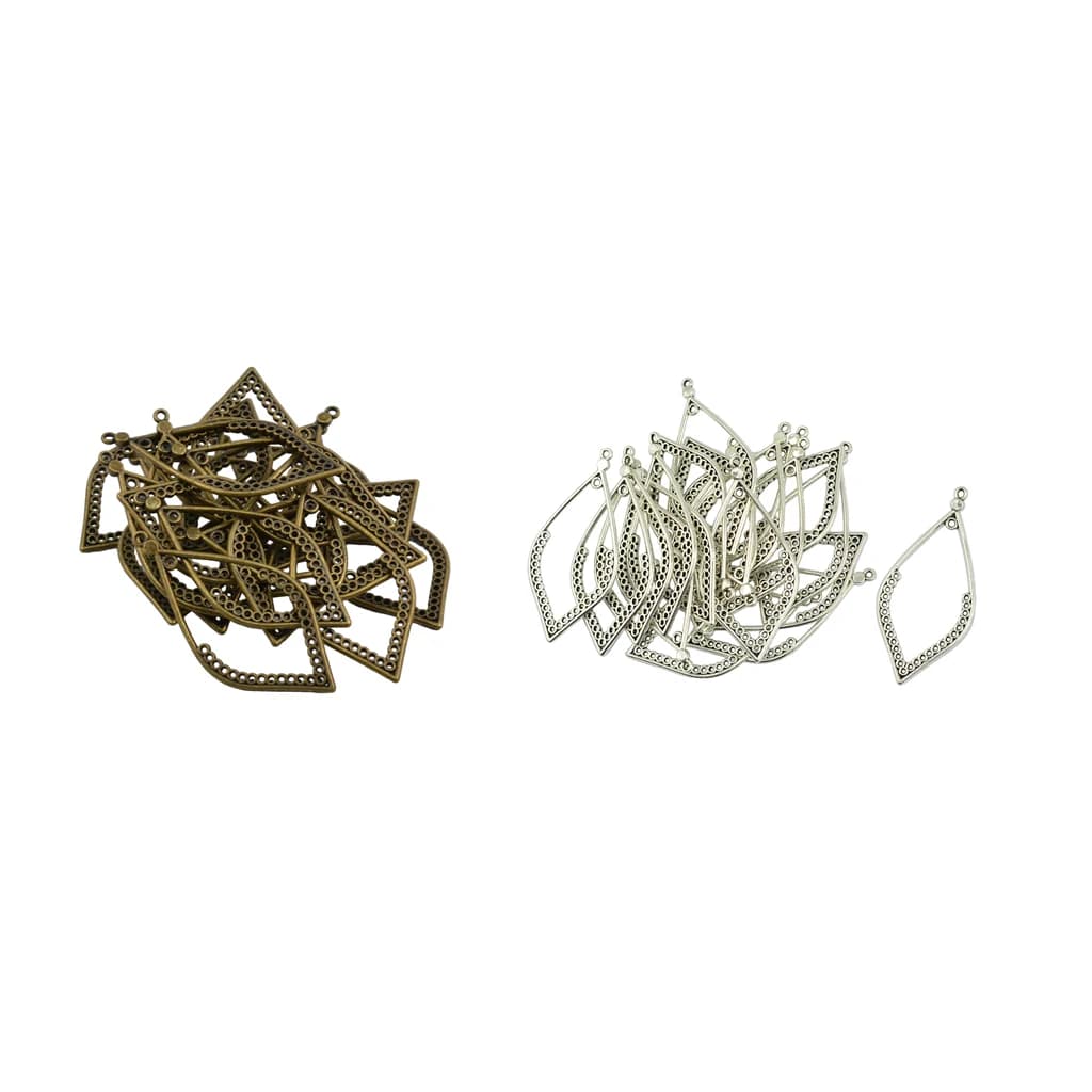 20 Pics Alloy Vintage Chandelier Earring DIY Finding Hollow Leaf Bronze Not Allergic Ear Hook Earrings Clasps For Jewelry Making