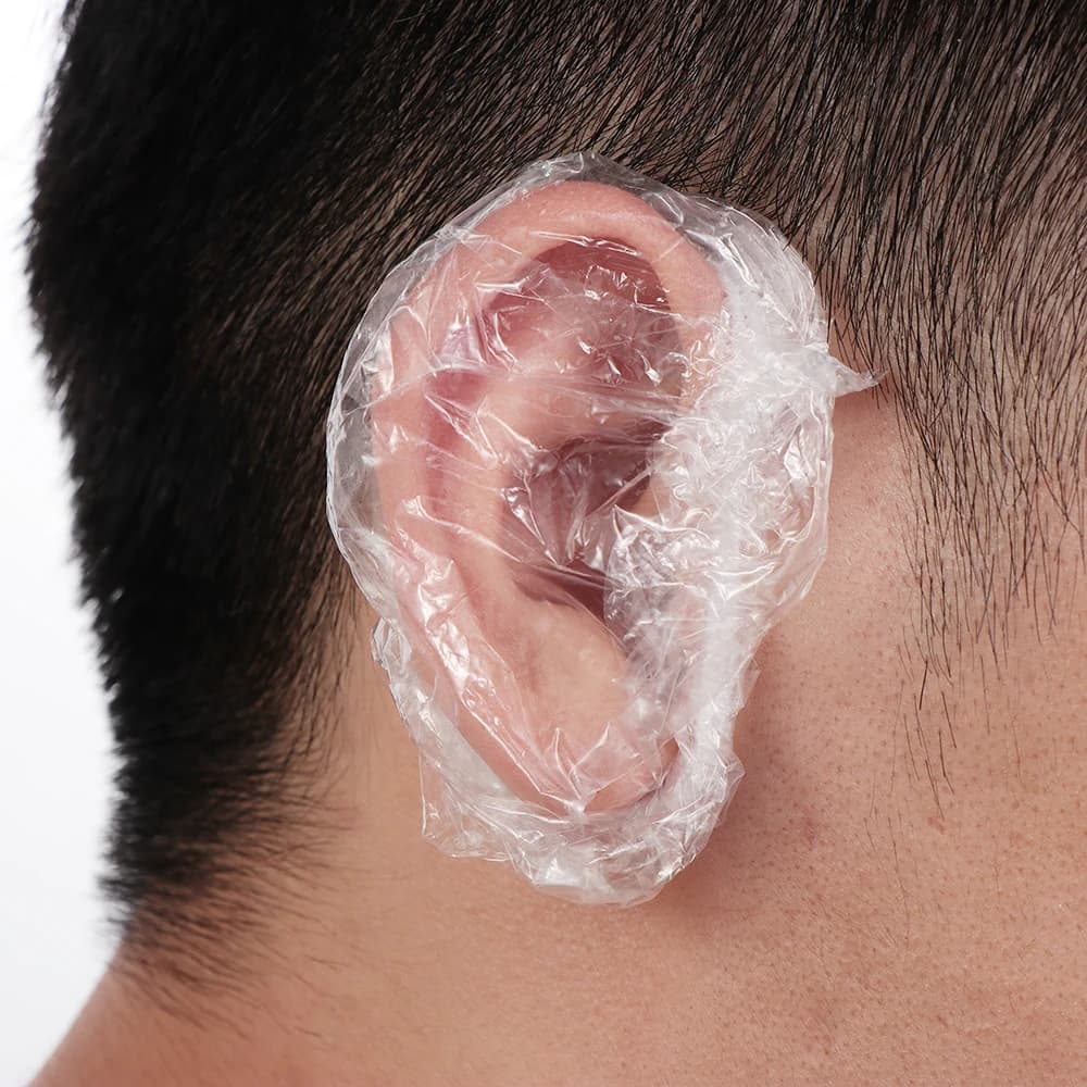 2021 nuovo 50/100Pcs impermeabile monouso copri orecchie bagno doccia salone copri protezioni orecchie tappi cuffie monouso strumento per tintura capelli