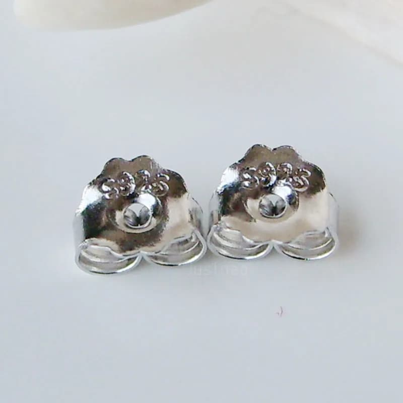 Earnut, 3.8 millimetri solido 925 sterling silver orecchino backs, attrito orecchino della farfalla posteriore, orecchino indietro stopper earnut, 1 coppia