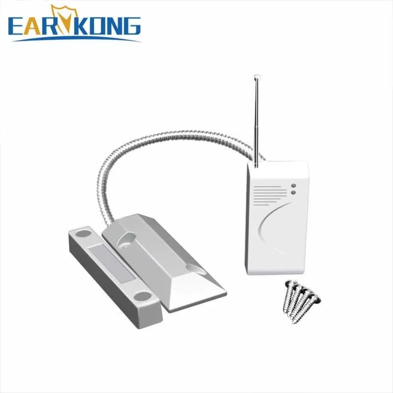 Nuovo sensore per porta metallica wireless Earykong 433 MHz, allarme magnetico per porta, impermeabile esterno, per sistema di allarme antifurto domestico