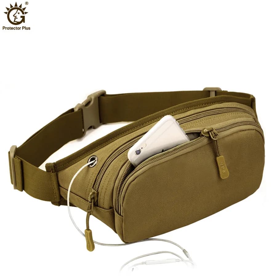 Marsupio da corsa in nylon impermeabile unisex Marsupio tattico Marsupio militare Portafoglio Cintura Borsa da petto Borsa a tracolla sportiva