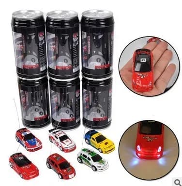 Vendita calda 8 Style Coke Can 1/63 mini drift RC ha condotto la luce Radiocomando Micro Auto da corsa Desktop per bambini Giocattoli Regali