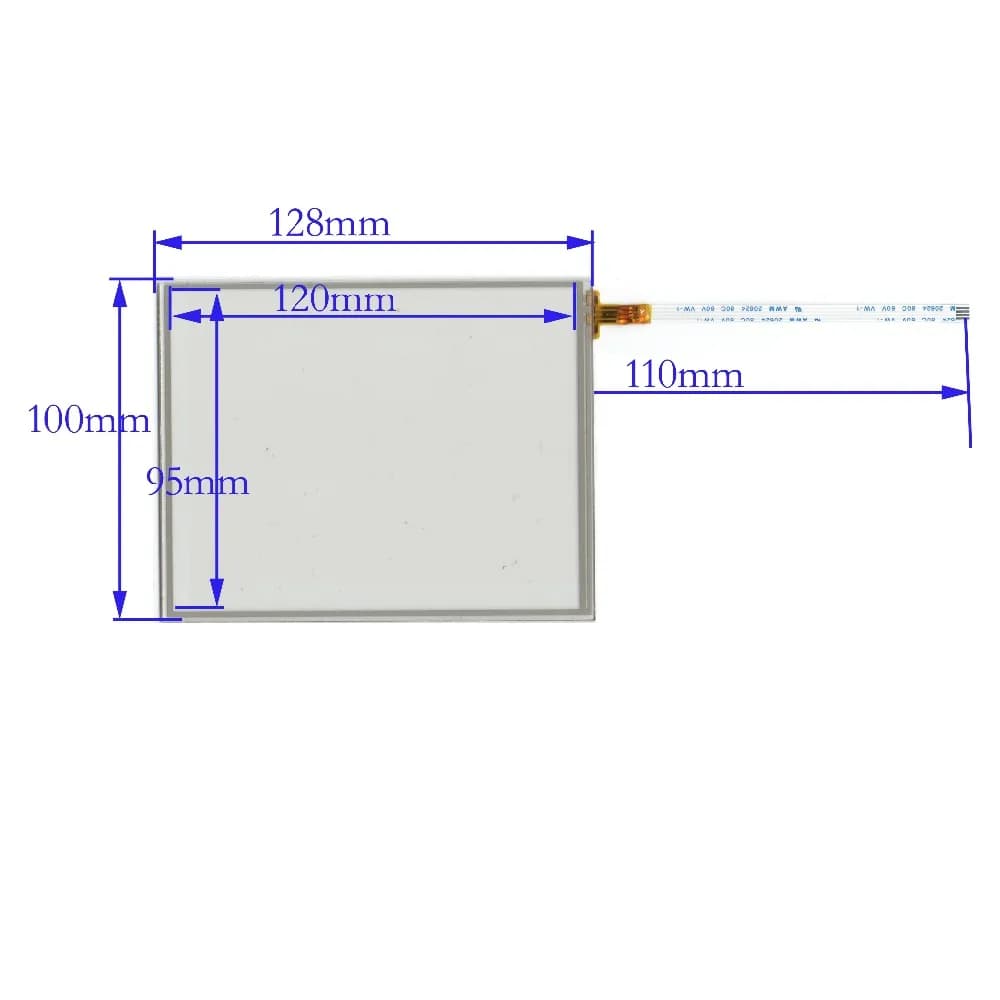 5.7 pollici 128mm * 100mm questo è compatibile 4 linea il cavo larghezza è di 5mm touch screen pannello di 128*100 TouchSensor FreeShipping