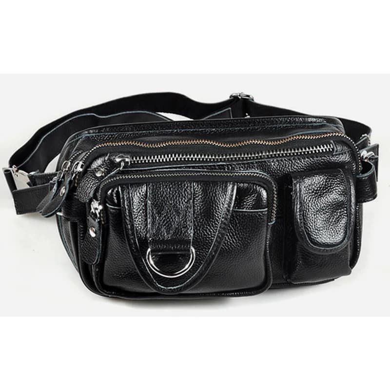 Marsupio da uomo in vera pelle di moda per uomo Marsupio in pelle marsupio marsupio nero da cintura maschile Cintura per soldi