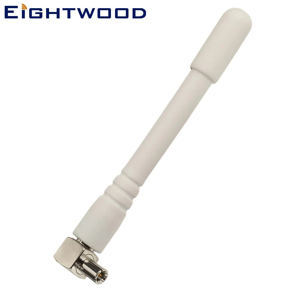 Eightwood Confezione da 2 Antenne Mini TS9 Maschio (Bianche) 700-2700 MHz 4G LTE per Modem USB 4G LTE e Hotspot WiFi Mobili