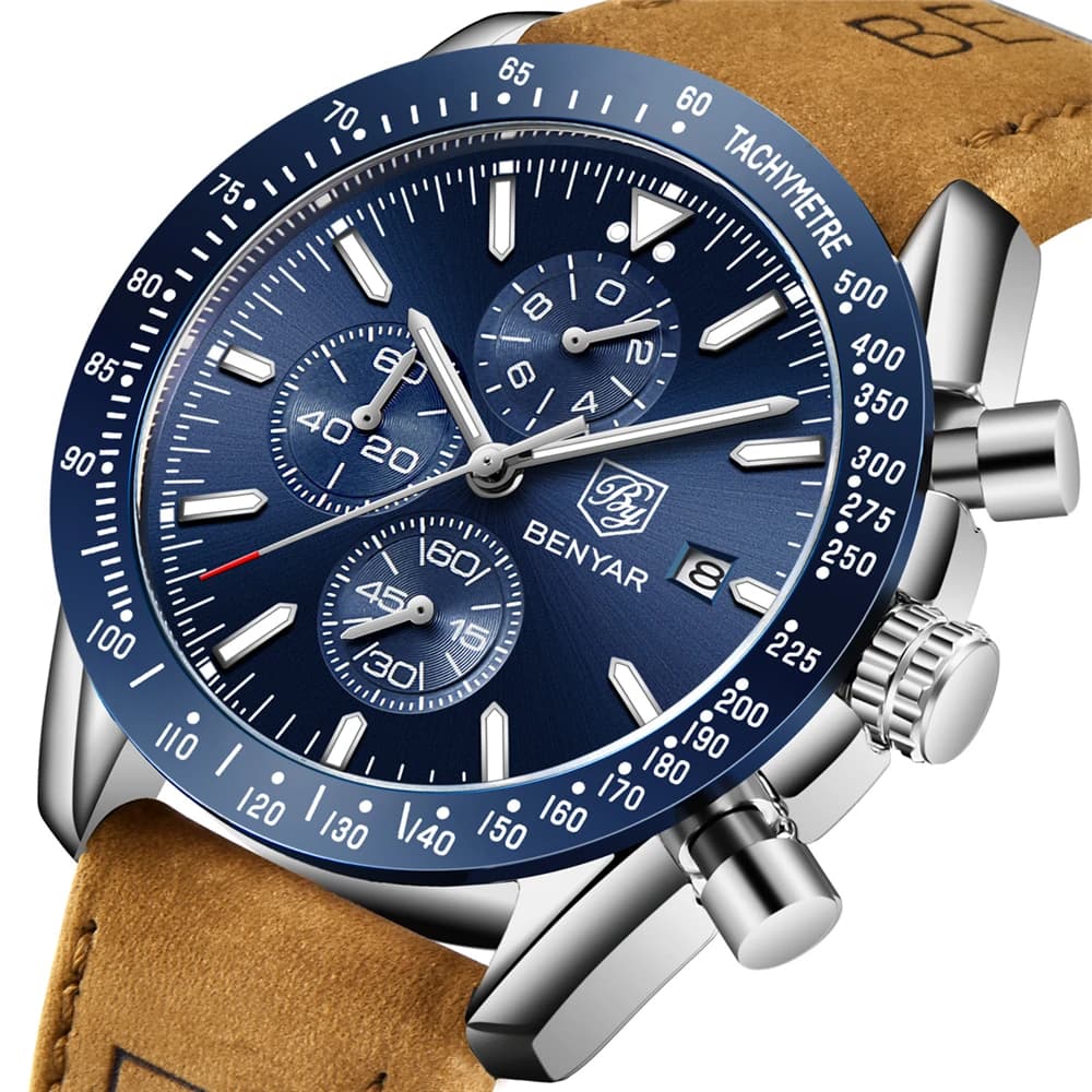 BENYAR 2024 nuovi uomini guardano Business Full Steel Quartz Top Brand Luxury Casual impermeabile sport orologio da polso maschile Relogio Masculino