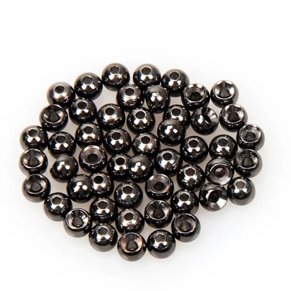 Fly Tying Material 100 Pcs Gold Copper Black Nickle Tungsten Bead Fly Tying Beads Fly Fishing Nymph Head Ball Beads