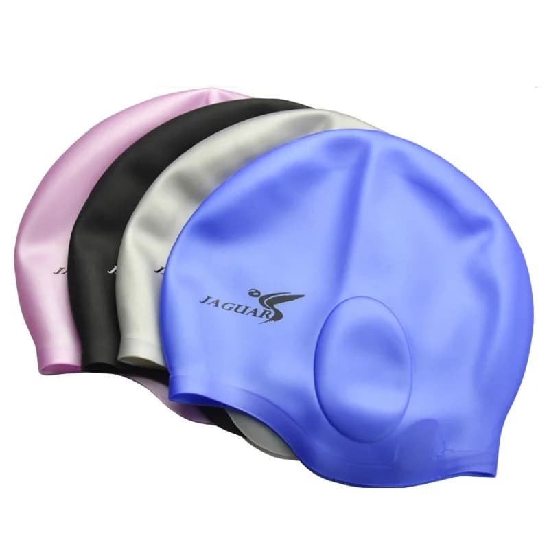 Waterproof Swim Silicone Head for Adult Unisex Silica Protection Gel for Nuoto Eyes Women Of Silicone Men Hat Swimming Hat2pc