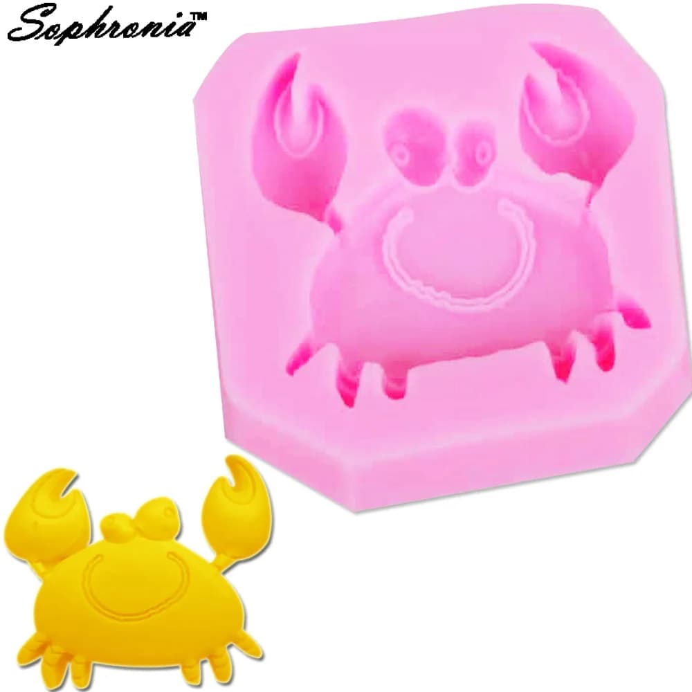 Sophronia 3D granchi stampo per cioccolato in Silicone 3d gelatina biscotto ghiaccio lecca-lecca gelatina zucchero cottura torta stampi Pop pasticceria M613